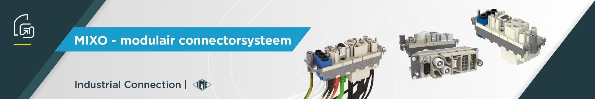 ILME MIXO modulaire connectoren voor het combineren van vermogen, signalen, data en perslucht in &eacute;&eacute;n connector